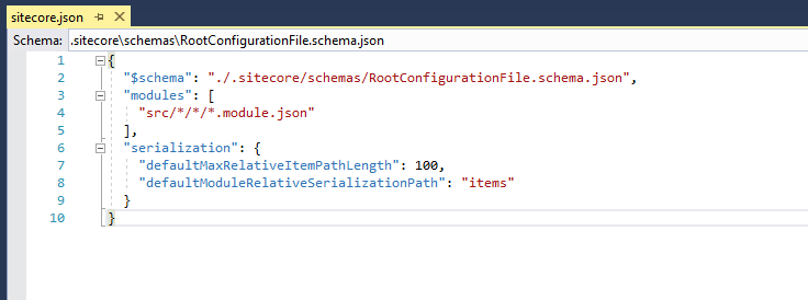 sitecore.json file in your project root
